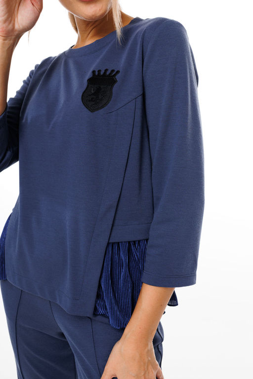 Блуза NIKVA н399-3 синий  фото 3