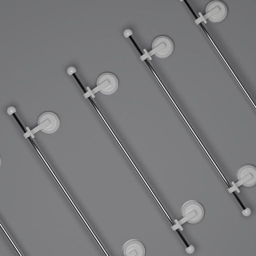 Держатель для полотенец на вакуумных присосках, 51 см