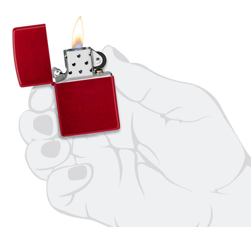 Зажигалка ZIPPO с покрытием Красное карамелизированное яблоко | Candy Apple Red 21063  фото 5