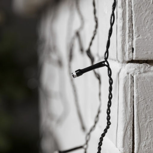 Гирлянда Бахрома 1.8?0.5 м, IP20, тёмная нить, 48 LED, свечение красное, 8 режимов, 220 В - Luazon lighting фото 4