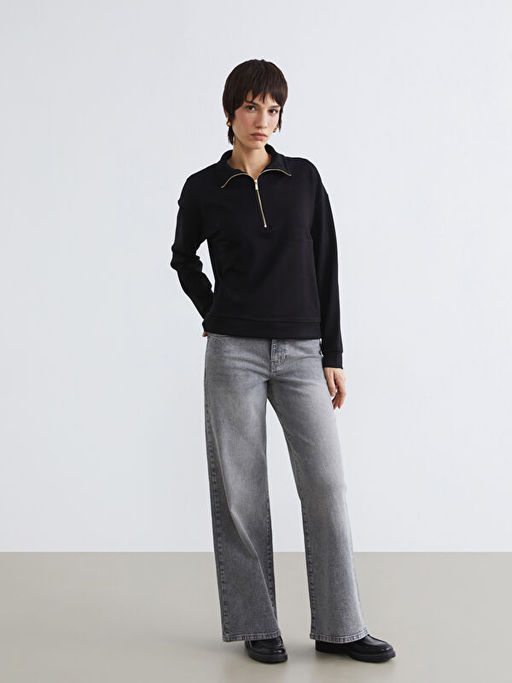 Wideleg Kad?n Jean Pantolon