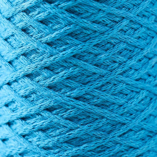 Шнур для вязания без сердечника 70% хлопок, 30% полиэстер 1мм 200м/6510гр (22-темно-голуб) - Softino фото 3