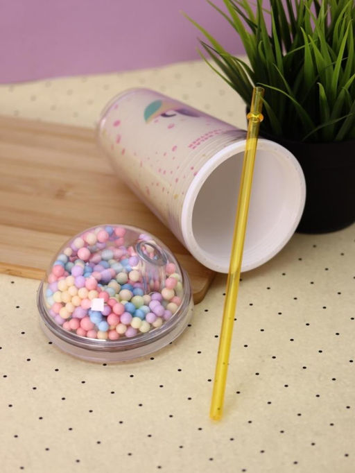 Тамблер iLikeGift "Kitty boat", yellow (450 мл)