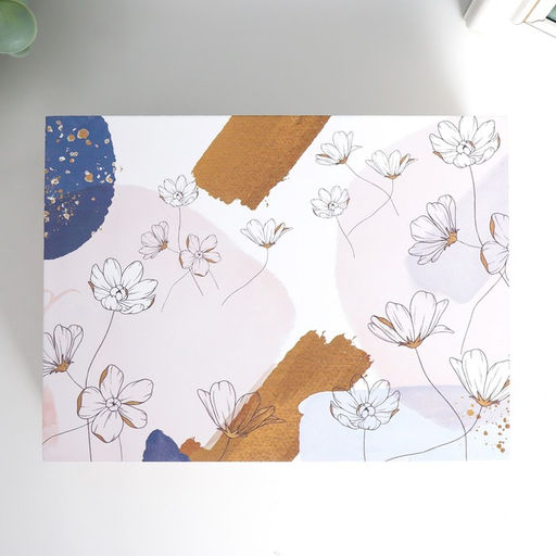 Шкатулка для украшений «Абстракция. Цветы», дерево, 6.5×20×15 см