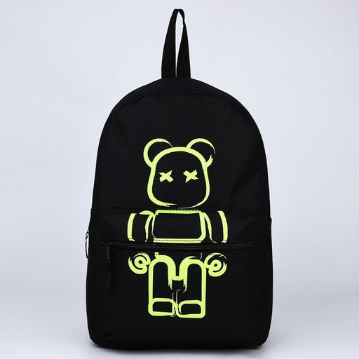 Рюкзак молодёжный Teddy, 29х12х37, отд на молнии, н/карман, чёрный - Nazamok фото 4