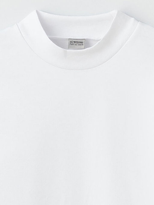 Yar?m Bal?k?? Yaka Basic Uzun Kollu Erkek ?ocuk Ti??rt - Waikiki фото 3