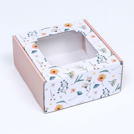 Цена за 5 шт. Коробка самосборная, с окном, Великолепие 19 х 19 х 9 см - UPAK LAND фото 2