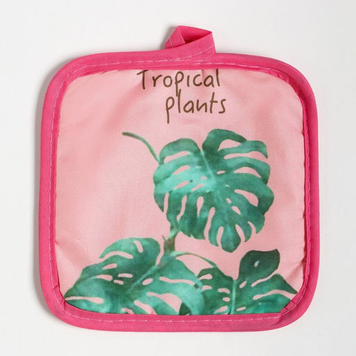 Цена за 2 шт. Прихватка Доляна «Tropical» цвет розовый 17×17 см 100% п/э