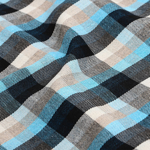 Ткань рубашечная фланель 150 г/м? 80% полиэстер, 20% хлопок шир.150 см арт.TBY.Fl.T303.10 цв.10 голубой уп.2м