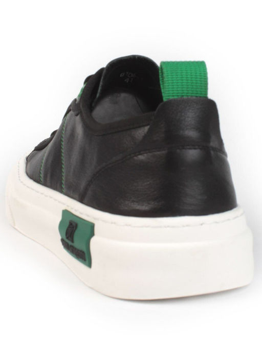 03-0106-1 BLACK/GREEN Полуботинки спортивные мужские (натуральная кожа) - Фабричный китай фото 4