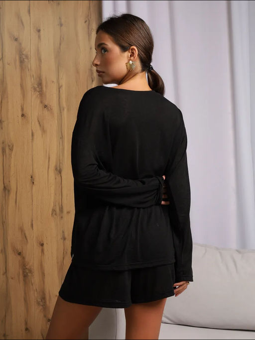 Комплект женский Флам с вискозой Черный - Modamica фото 4