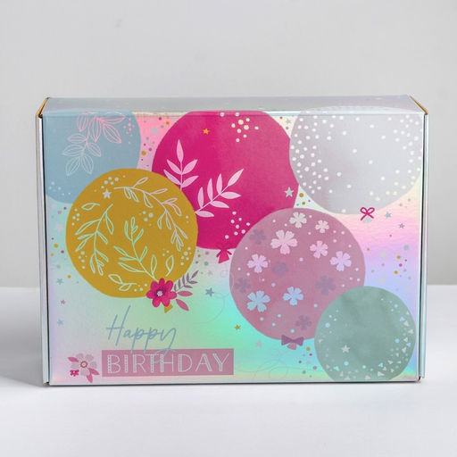 Складная коробка Happy Birthday, 30,5 22 9,5 см - Дарите счастье фото 4