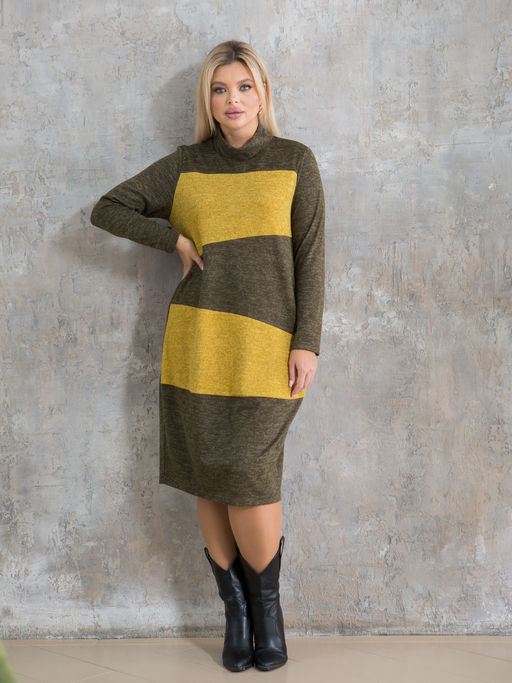 Платье 1370 хаки - Novita фото 4