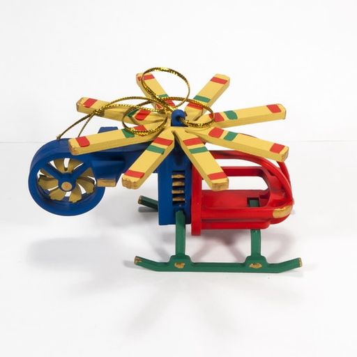 Подвесное новогоднее украшение: Вертолет малый 640-6 - Idh фото 4