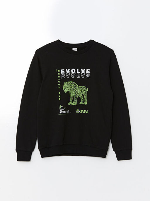 Bisiklet Yaka Erkek ?ocuk Sweatshirt