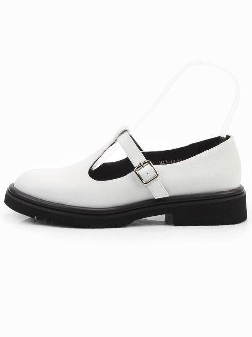 06-M47-12 WHITE Туфли женские (натуральная кожа)