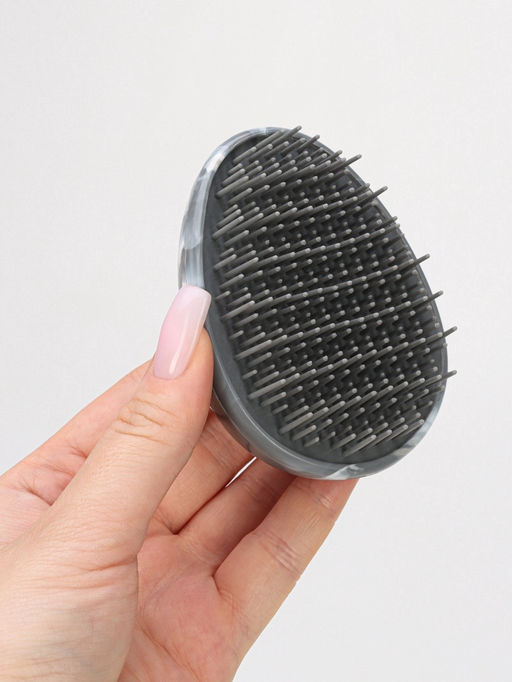 Расчёска массажная, 9×7 см, серая