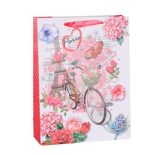 Цена за 12 шт. Пакет подарочный 40х30х12 / 1261L /уп 12/360/Париж - Галеонтрейд фото 4