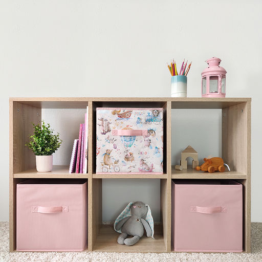 Короба стеллажные, без крышки, 28*28*28 см, набор 3 шт., розов., ПУТЕШАСТИКИ, шт - Valiant фото 4