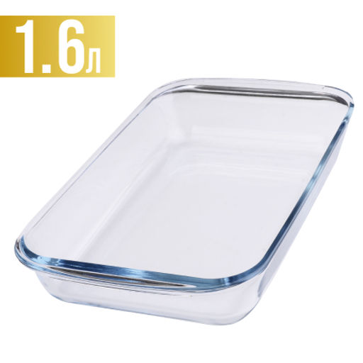 31044 Жаровня стекло в коробке 1,6л 29,5х17,5х5см LR (х12)