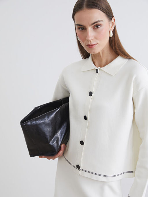 G?mlek Yaka Kad?n Triko H?rka