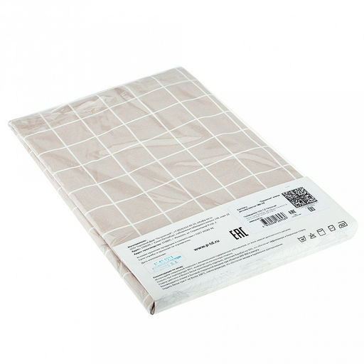 Скатерть 200х145см "Сардиния" клетка, длина стола до 160см, на 6-8 персон, рогожка, хлопок "Премиум" 186г/м2, упаковка классическая 28х41см, "Домашняя мода" (Россия)