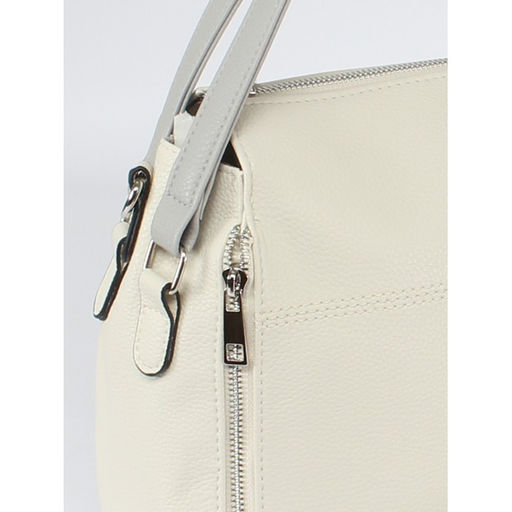 Сумка женская искусственная кожа ADEL-258/2в/ММ. 1отдел. плеч/ремень, бежевый/серый флотер 259117 - Adelia фото 4