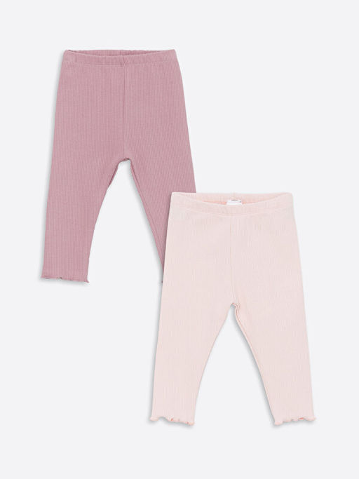 Beli Lastikli Basic K?z Bebek Tayt 2li