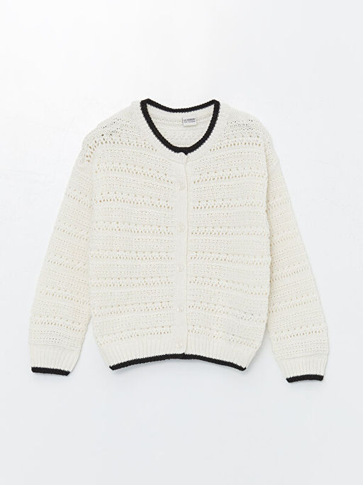 Bisiklet Yaka Ajurlu K?z ?ocuk Triko H?rka