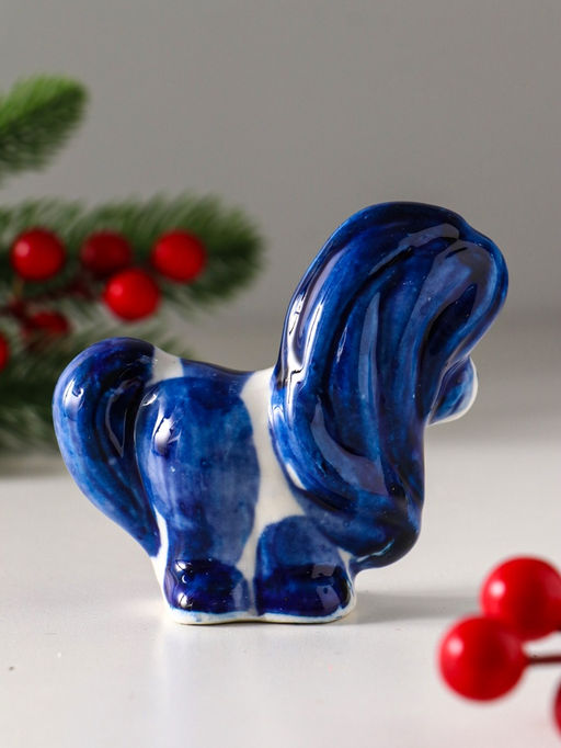 Цена за 50 шт. Фигурка фарфор гжель «Конь Жаркий»