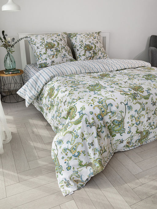 Комплект постельного белья 1,5-спальный белый бязь