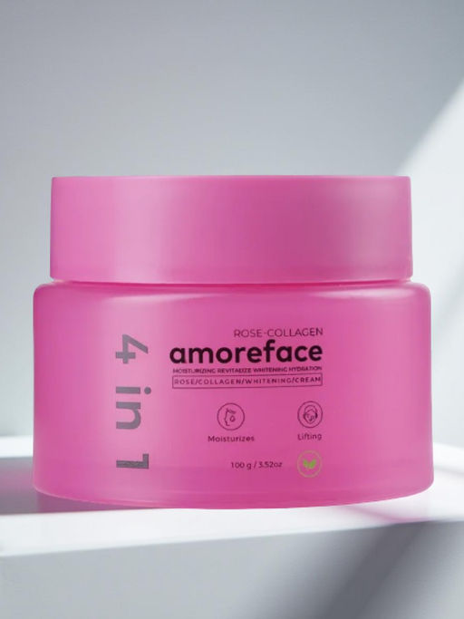 Amoreface Крем для лица 4 в 1 с коллагеном и экстрактом розы / Rose-Collagen Whitening Cream, 100 г