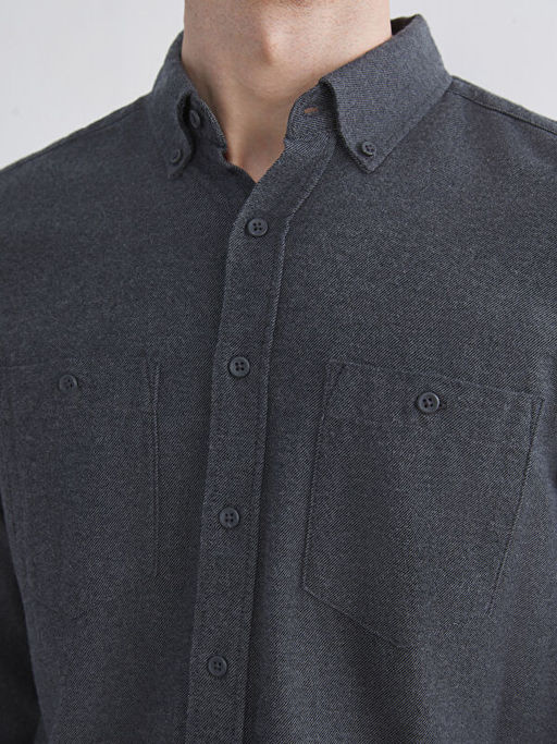 Regular Fit Uzun Kollu Gabardin Erkek G?mlek