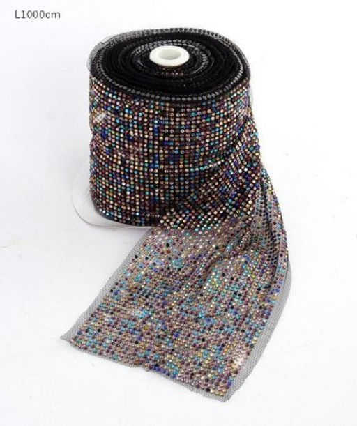 Лента-сетка со стразами 9 метров ширина 11,5 см / HCC-A10 /уп 15/ - Галеонтрейд фото 2