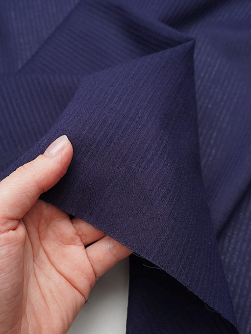 Фактурный хлопок Полоски цв.Чернильно-синий, ш.1.48м, батист, хлопок-100%, 60гр/м.кв - Купава фото 4