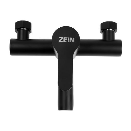 Смеситель для ванны ZEIN Z2649F, короткий излив, душевой набор, нержавеющая сталь, черный