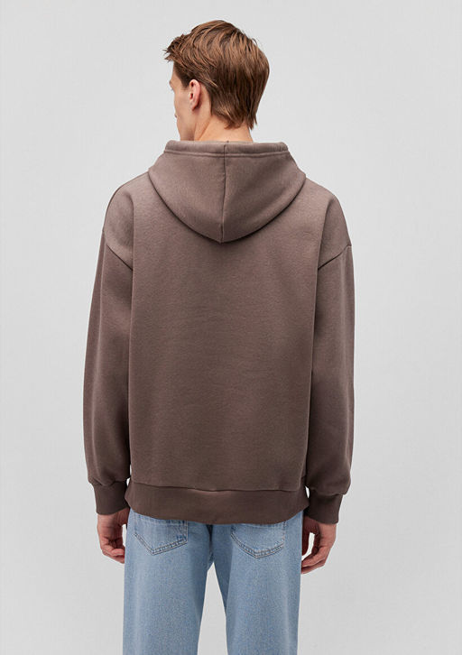 Mavi Logo Bask?l? Kapusonlu Kahverengi Sweatshirt  фото 4