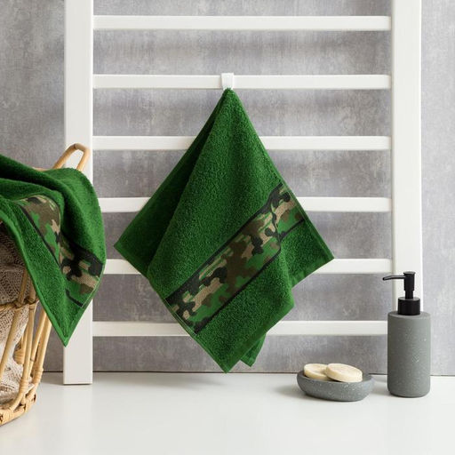 Полотенце махровое Love Life Милитари 30?60 см, цв. хаки, 100% хлопок, 360 г/м?