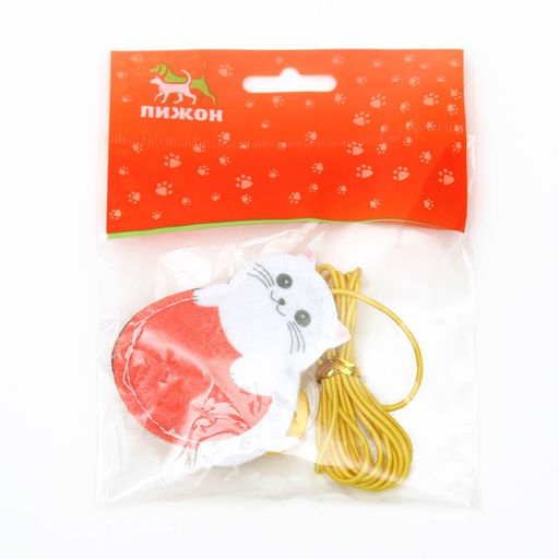 Дразнилка для кошек на креплении с бубенчиком Кошка с кошачьей мятой - Пижон фото 4