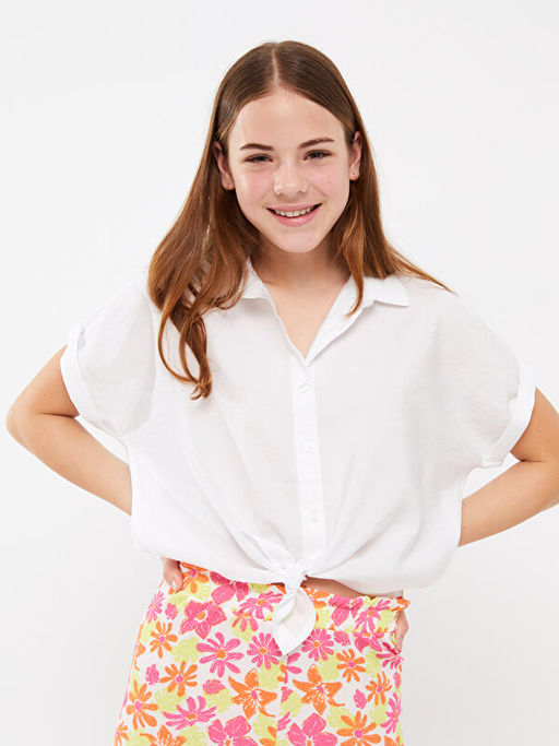 Basic K?sa Kollu K?z ?ocuk G?mlek - Waikiki фото 2