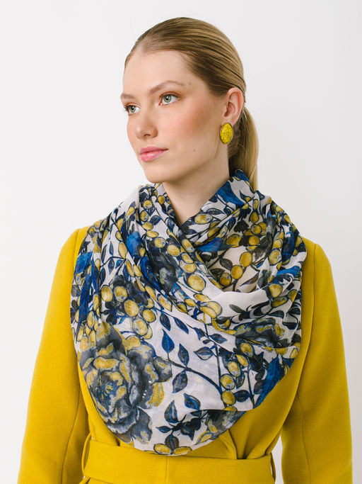 Большой мягкий очень нежный двусторонний палантин в стиле арт-деко - Tantino фото 6