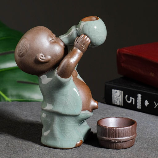 Подставка для благовоний TAKE IT EASY «Мальчик пьет», стелющийся дым, 13×8×9 см