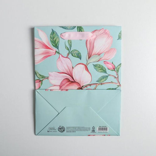 Цена за 2 шт. Пакет подарочный ламинированный, упаковка, Магнолия, MS 18?23?10 см