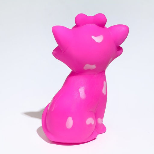 Игрушка пищащая Кошечка для собак, 10 см, розовая - Пижон фото 4