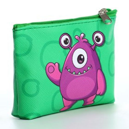 Цена за 2 шт. Кошелек детский на молнии «Монстр зеленый», 11×8.5 см