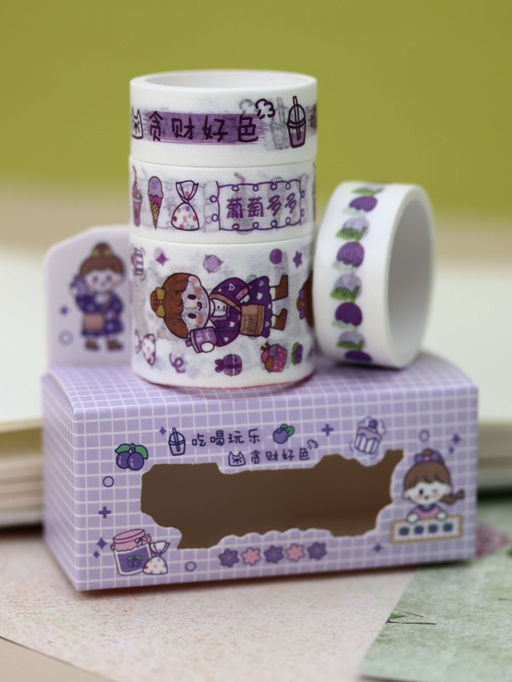 Набор декоративного скотча Fruit friend, purple