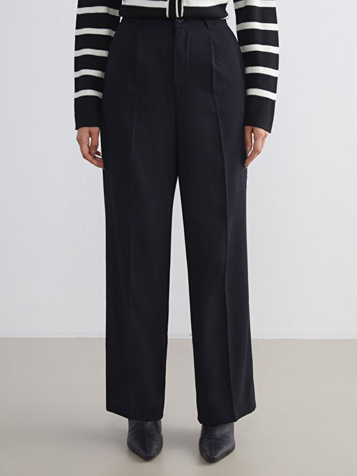 Geni? Pa?a Pileli Kad?n Pantolon