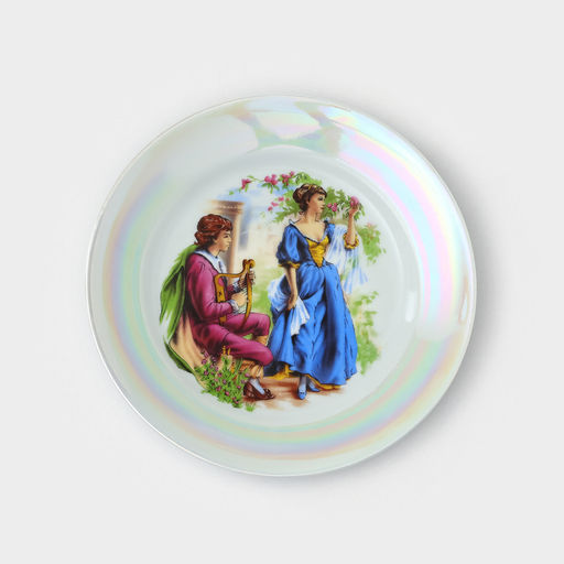 Набор тарелок Добрушский завод «Мадонна», d=17 см, 6 шт., фарфор, МИКС