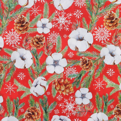 Цена за 10 шт. Бумага упаковочная глянцевая двухсторонняя Хлопок, 70 100 см - Дарите счастье фото 3