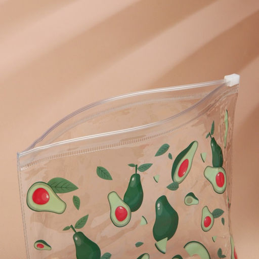 Цена за 2 шт. Косметичка из прозрачного PVC 21×2×14 см «Авокадо»